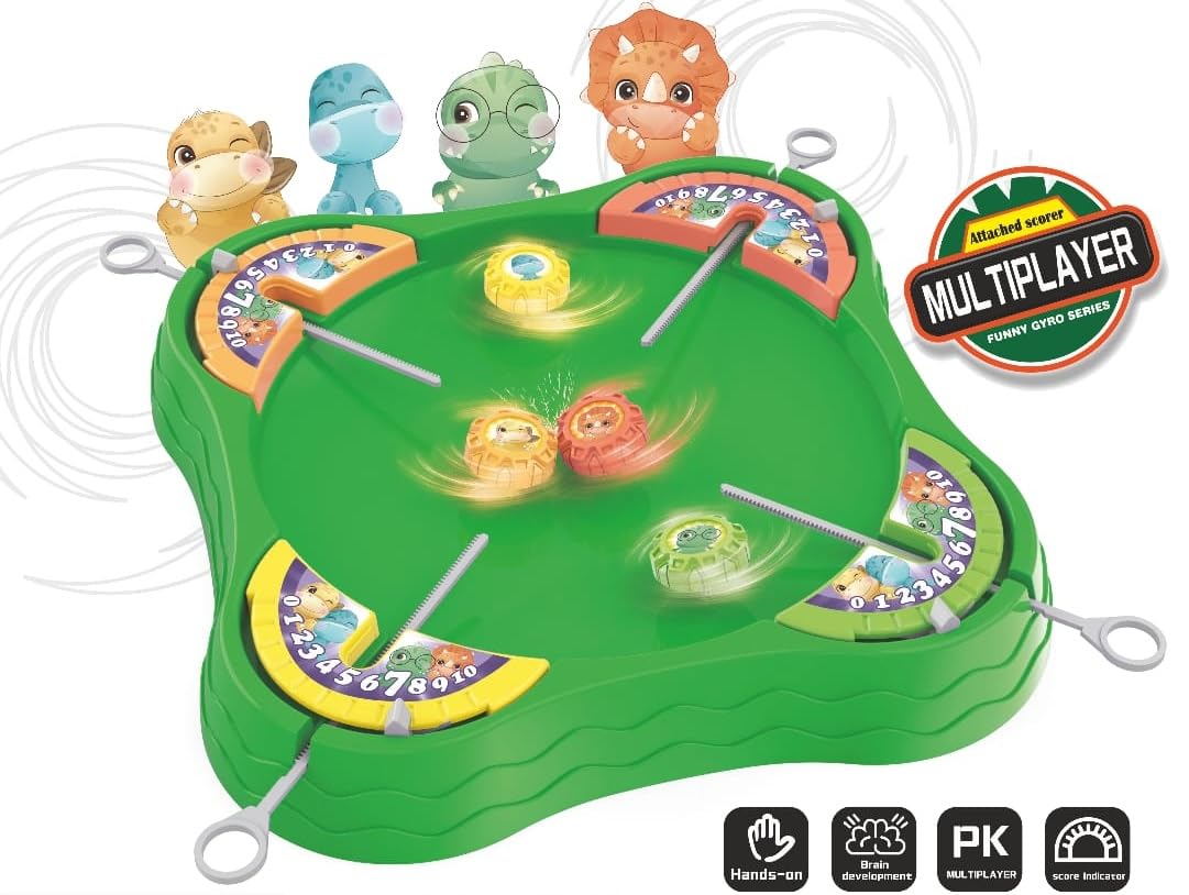 ساحة معركة الديناصورات (لون بربل بنفسجي) لعبة النزال الدوّار التفاعلية