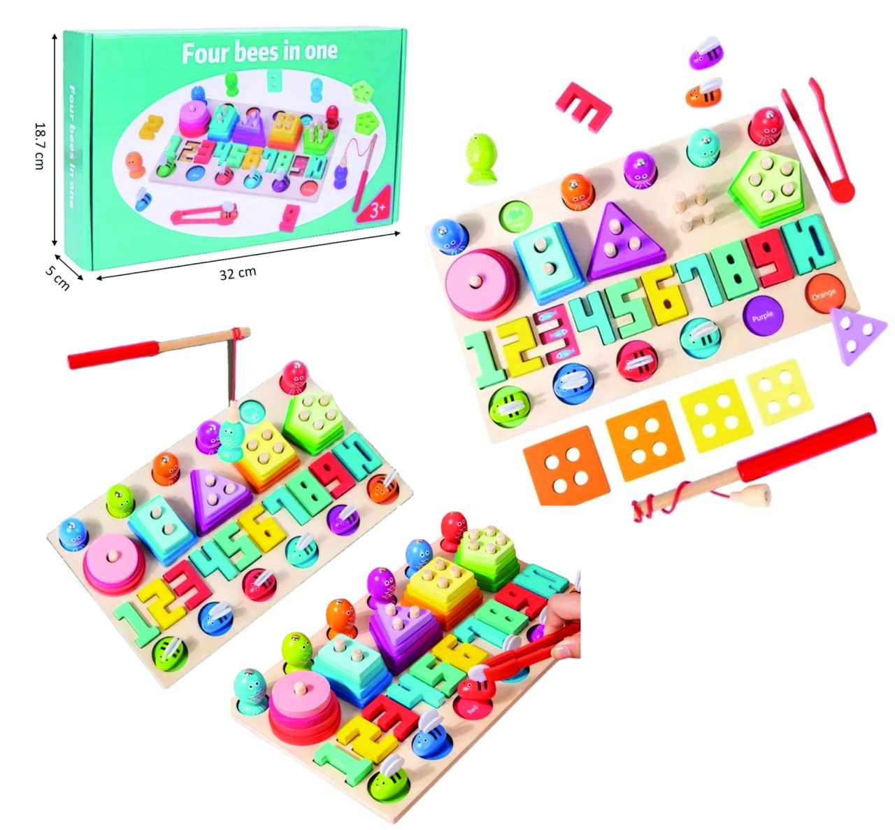 مونتيسوري - لعبة النحلات و الأشكال الهندسة و الأرقام