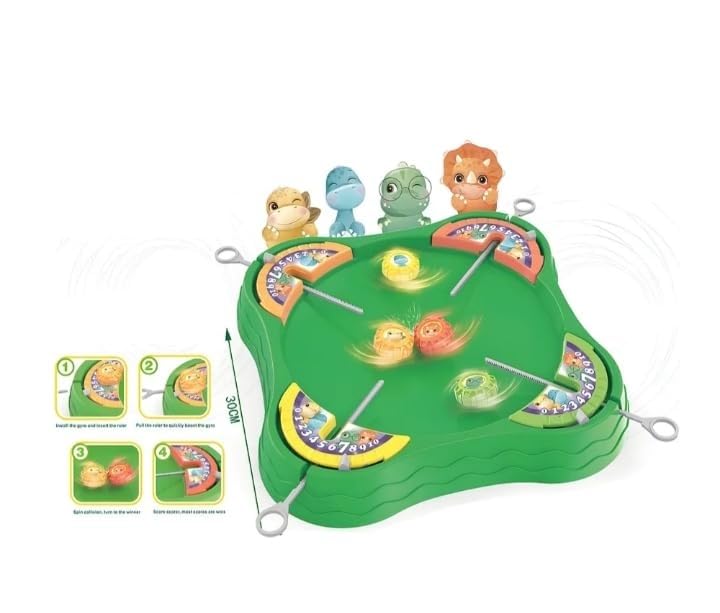 ساحة معركة الديناصورات (أخضر) لعبة النزال الدوّار التفاعلية