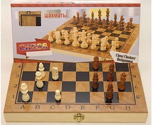 ٢ في ١ - شطرنج و طاولة - خشب عالي الجودة