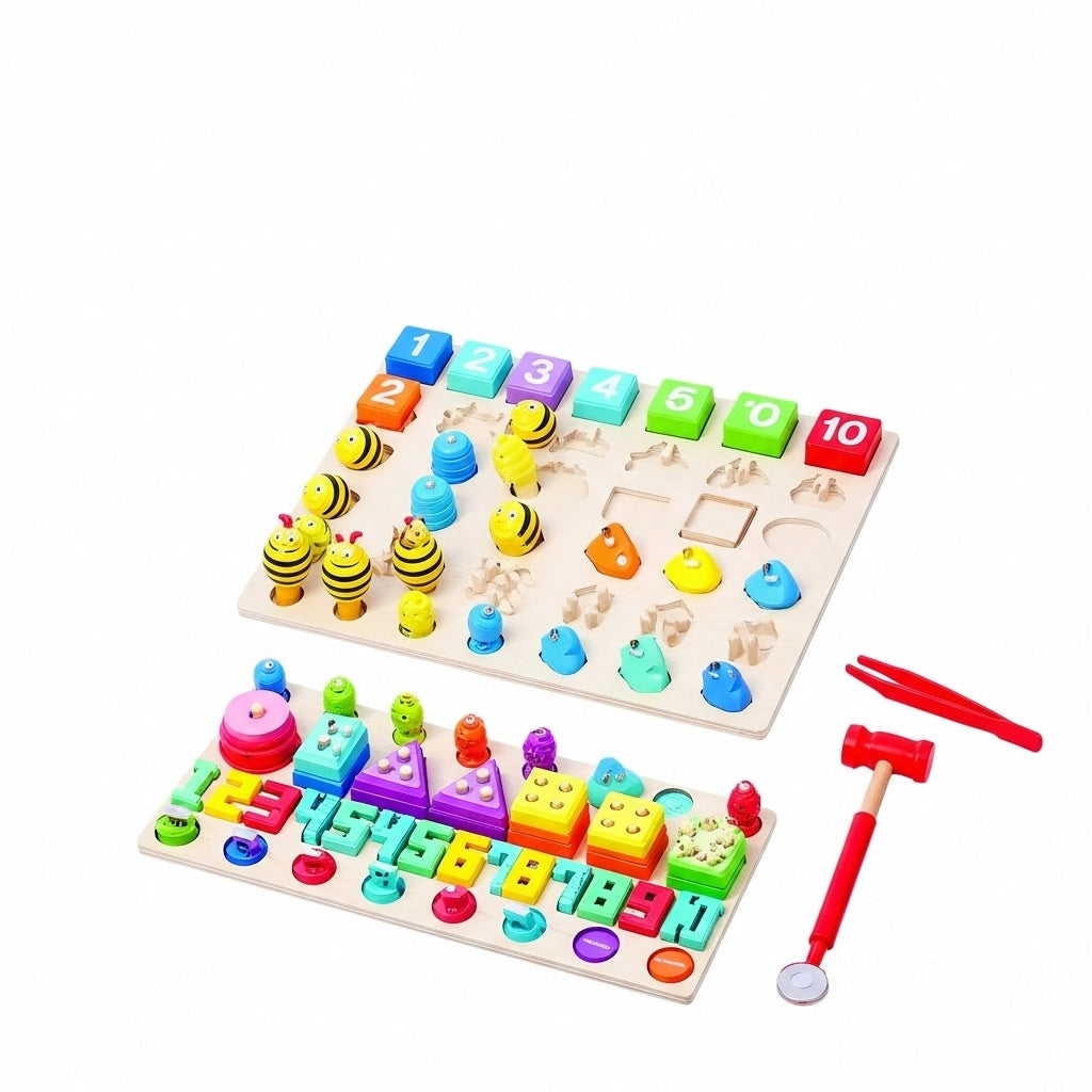 مونتيسوري - لعبة النحلات و الأشكال الهندسة و الأرقام