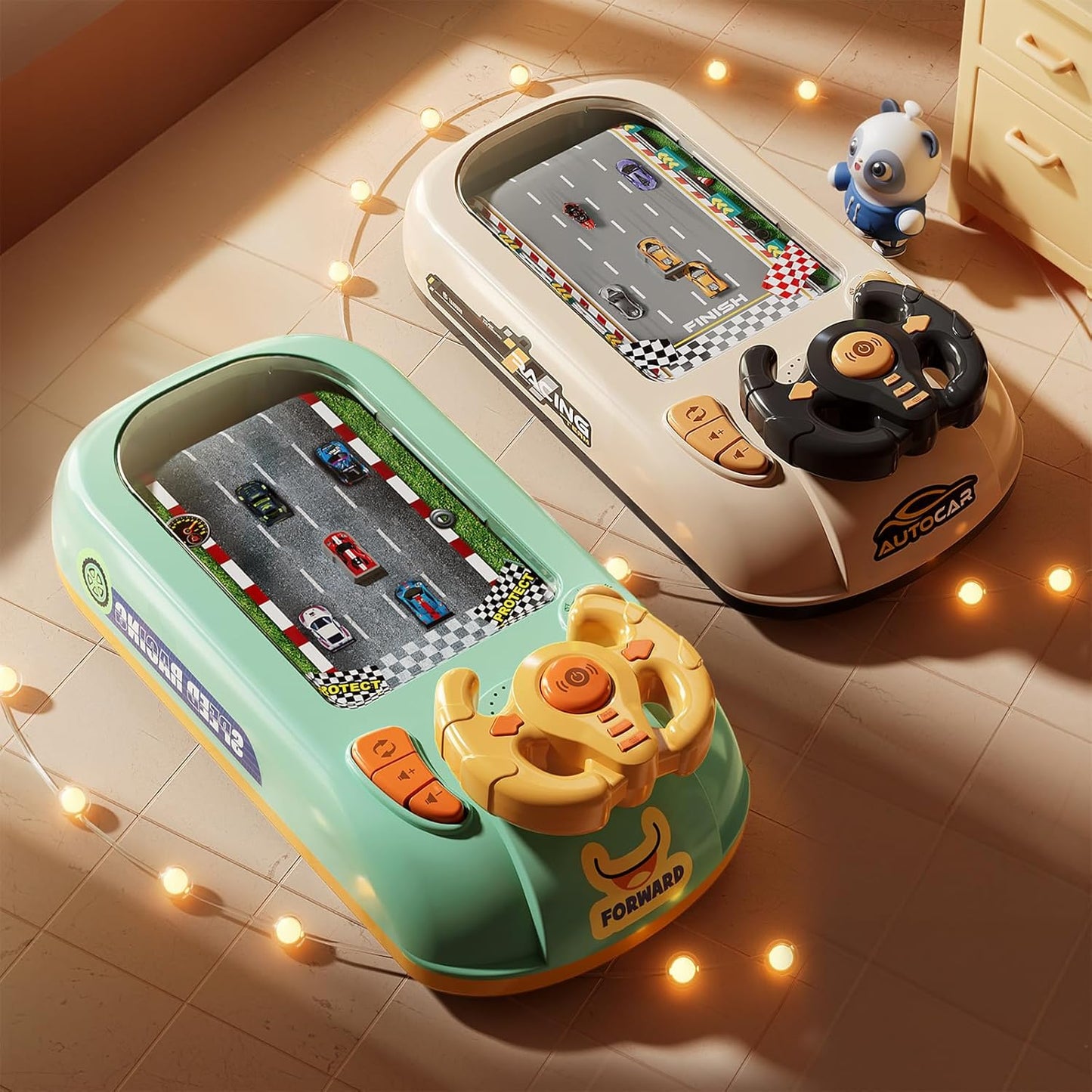 سباق المغامرة – لعبة محاكاة قيادة للأطفال مع موسيقى وأضواء