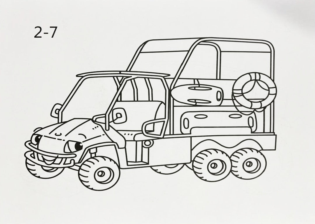 ٥ في ١ متعة التلوين | إصدار سباق السيارات الأصفر