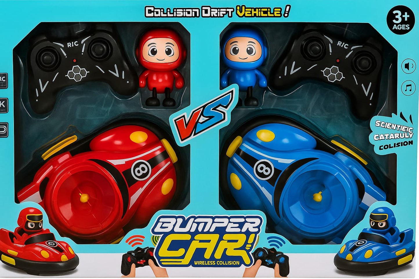 ٢ عربية + ٢ ريموت -العربيات المتصادمة 🚨 ريموت كنترول (فيديو)